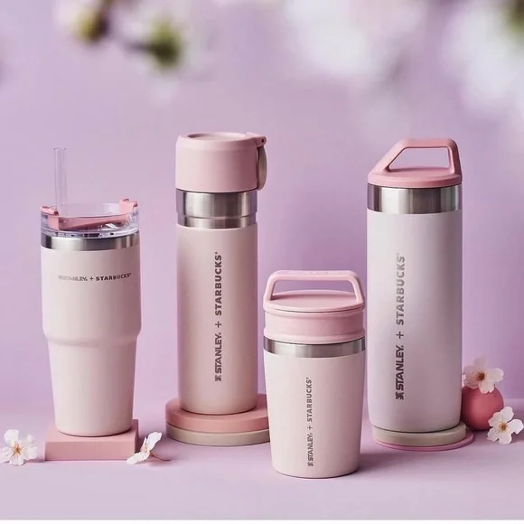 NWT Starbucks x STANLEY Lmt. Ed. Japanese Sakura Collection Quadvac Bottle